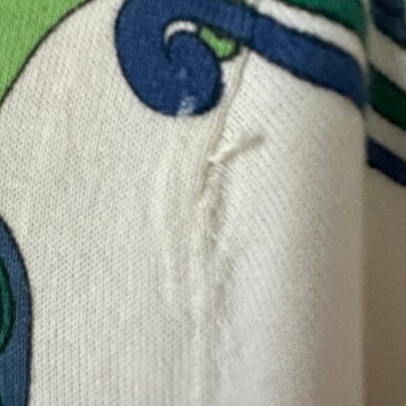 Talbots Cardigan Sweater Womens Petite Medium English Garden Abstract Floral - Picture 7 of 12